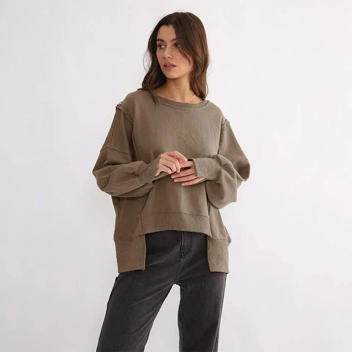 Shopfluxpro NZ Comfortable & Stylish Oversized Cotton Jumper - Your Autumn Essential