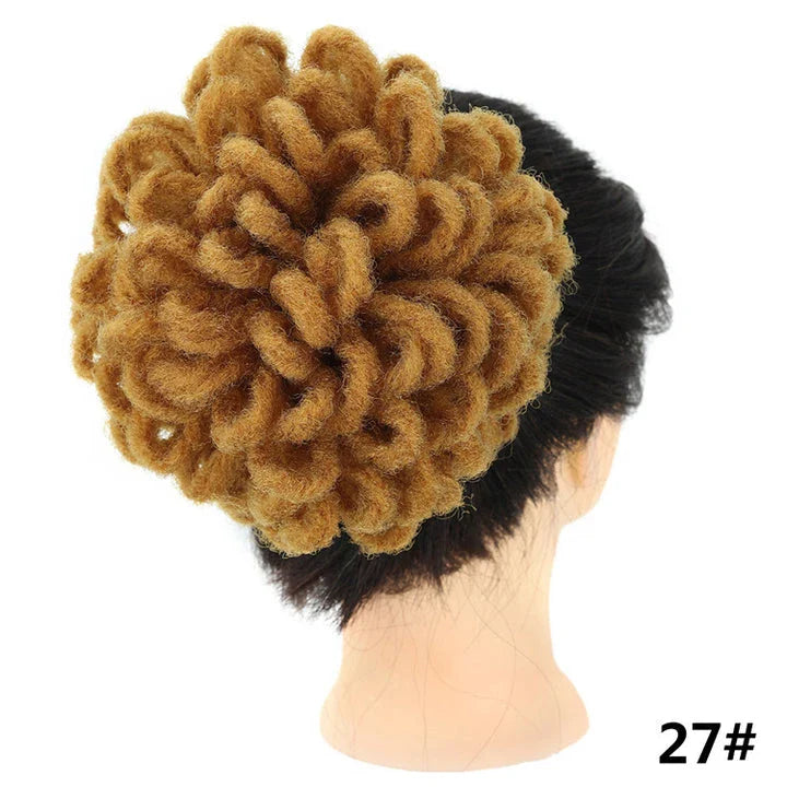 A stylish and eco-friendly Afro Hair Bag with adjustable drawstring, suitable for various hairstyles like buns, dreadlocks, and Afros.