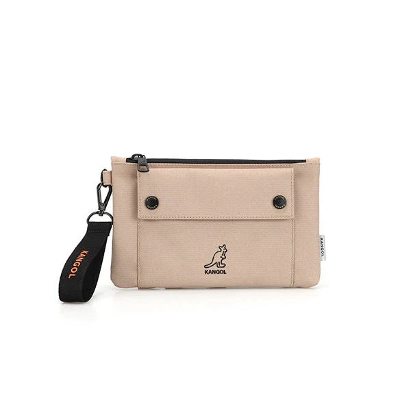 Trendy nylon mini messenger bag in khaki and black colors, featuring a one-shoulder design and roomy compartments for everyday carry