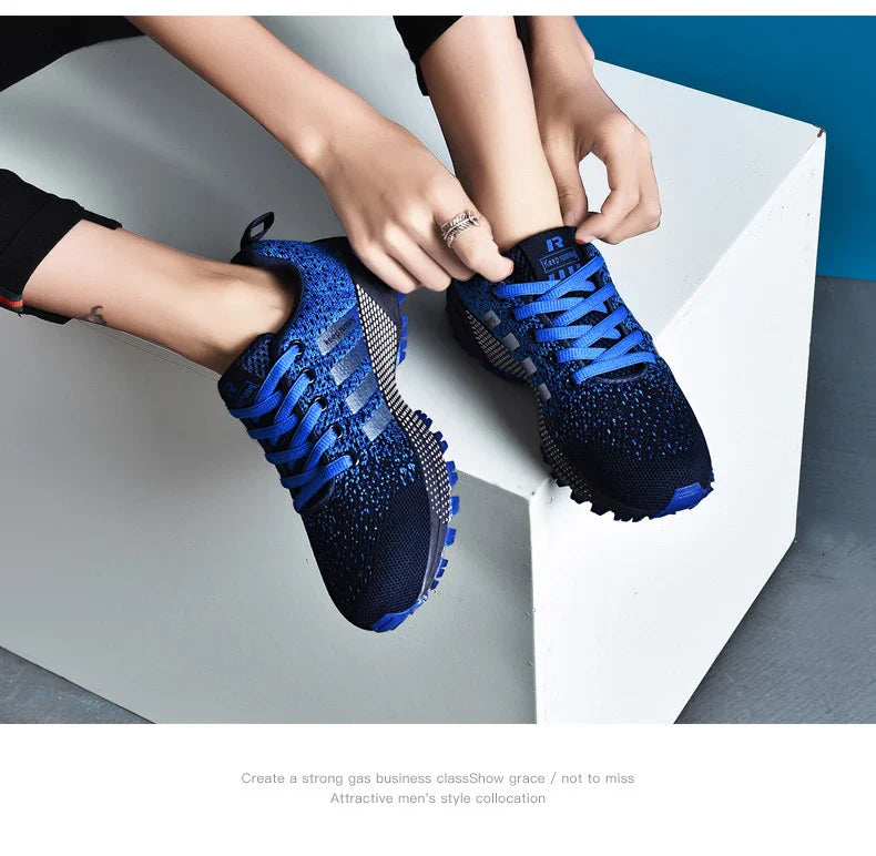 Breathable running shoes with woven mesh design in various color options