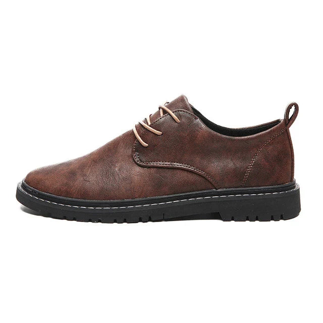 Stylish and comfortable men's low-top lace-up shoes with artificial PU upper and rubber sole, available in classic Kiwi-friendly colours