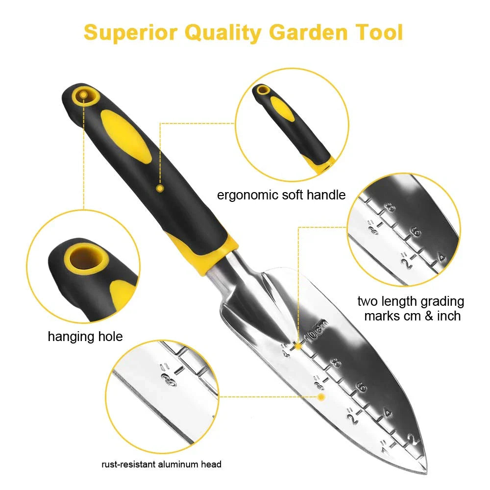 Garden Tool Essentials Set with stainless steel tools and protective gloves, designed for comfortable and productive gardening in New Zealand