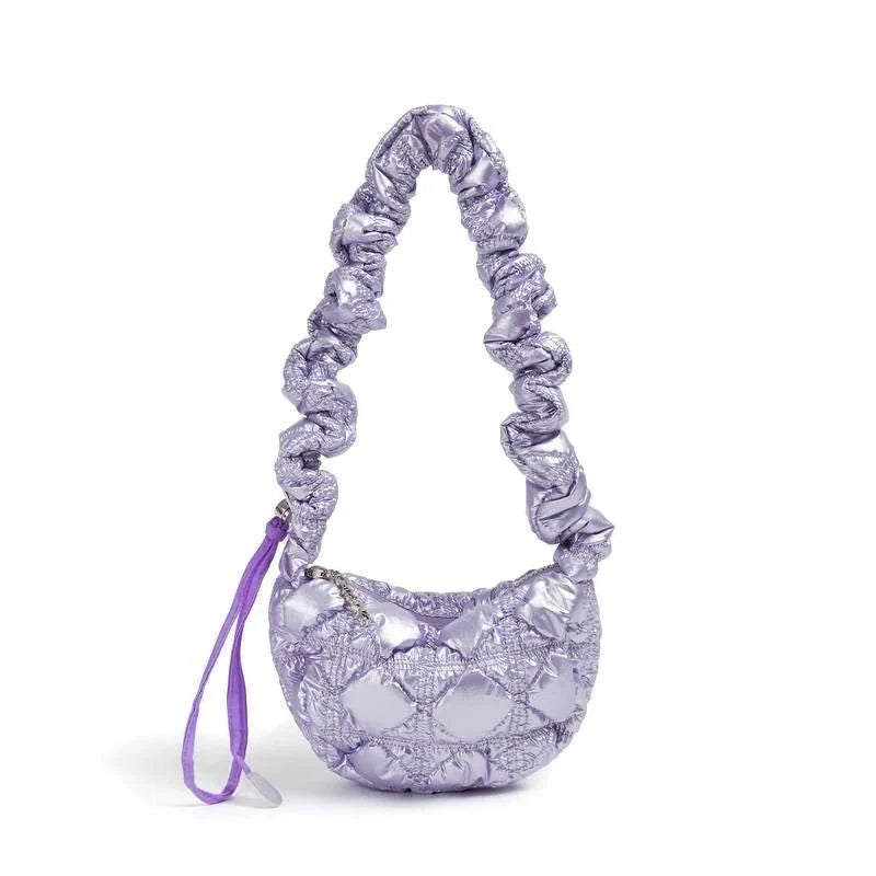 Fashionable Korean-inspired sling bag with quilted pattern and adjustable strap