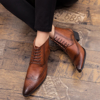 Stylish brown leather Martin boots with rubber soles, perfect for the Kiwi lifestyle