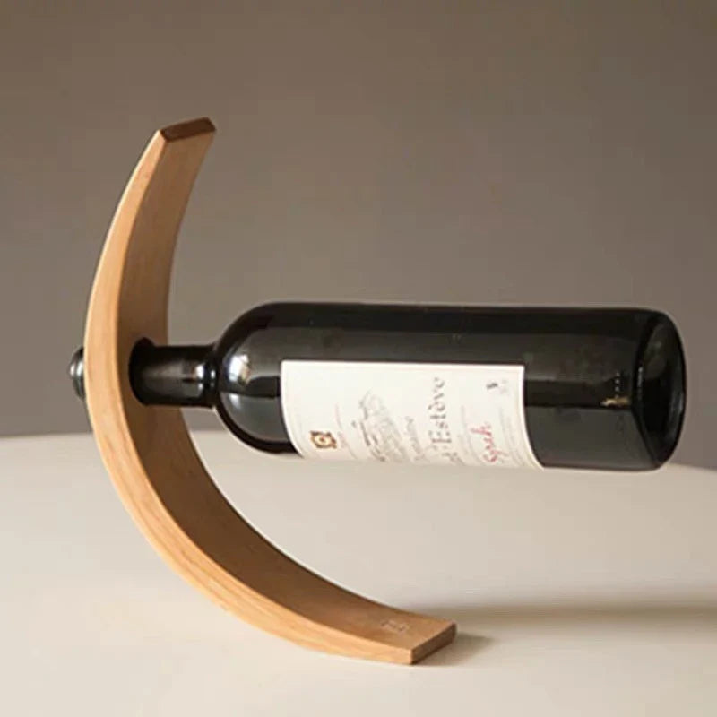 Elegant wine shelf made of solid wood for modern Kiwi homes, showcasing up to 6 wine bottles in a minimalist, stylish design.