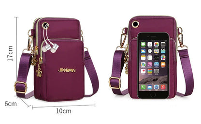 Versatile Kiwi 3-Layer Zipper Shoulder Bag in Various Colours