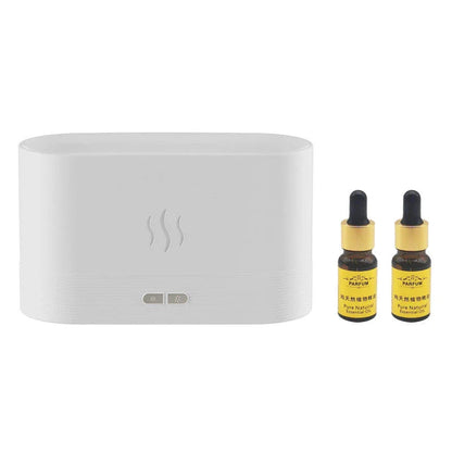 Captivating flame-effect aroma diffuser with customisable lighting and essential oil diffusion capabilities