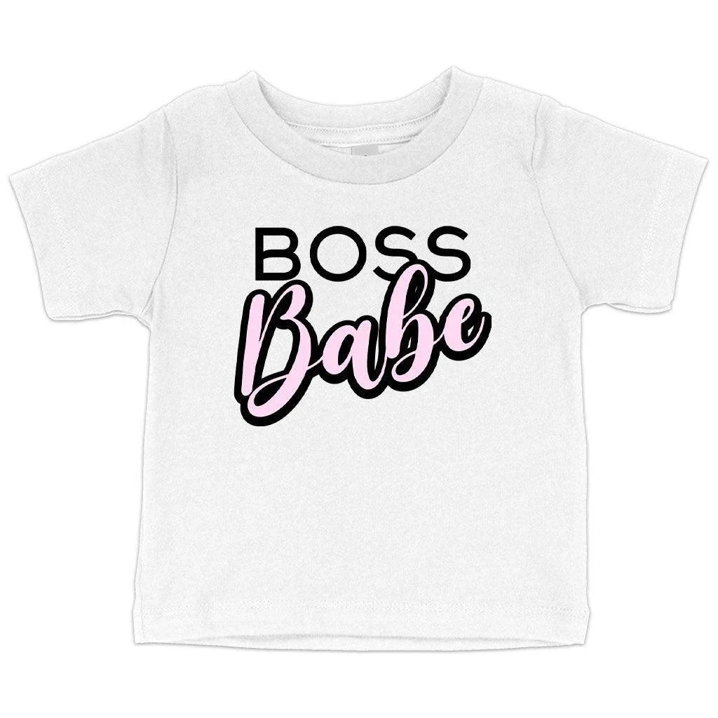 Comfy baby graphic t-shirt with 'Boss Babe' design, made from premium Airlume cotton