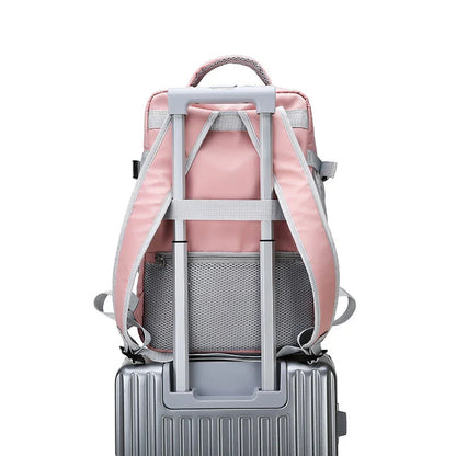 Multifunctional USB-powered nappy bag with durable nylon construction, generous storage capacity, and built-in charging port