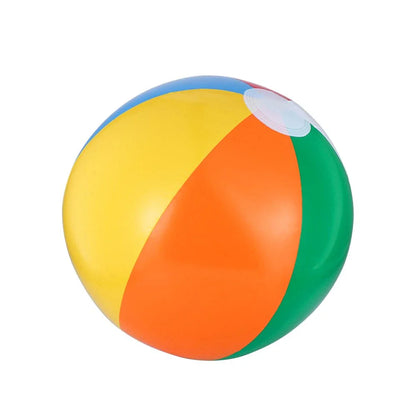 Vibrant and durable inflatable beach ball in various sizes, perfect for Kiwi summer fun at the beach, pool, and outdoor events