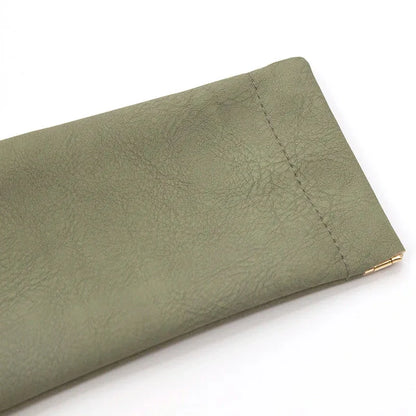 Soft PU Leather Glasses Pouch in Assorted Kiwi-Inspired Colours for Protecting Eyewear