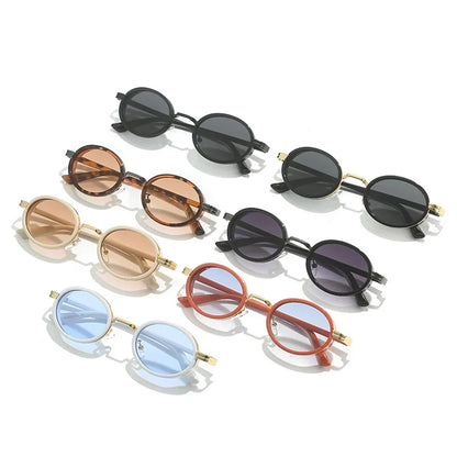 Stylish gradient oval sunglasses with a retro-inspired design, perfect for protecting Kiwi eyes from harmful UV rays.