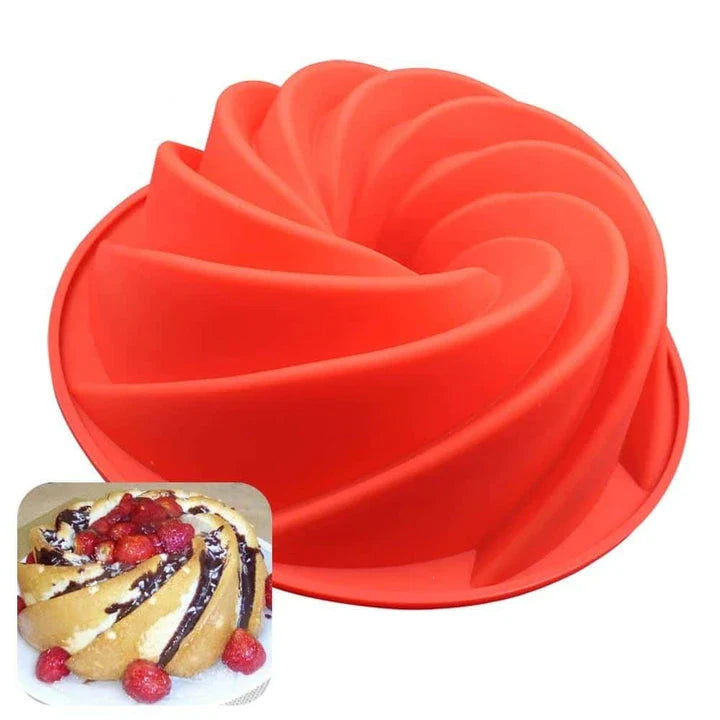 Flower-shaped silicone cake molds in vibrant colors, perfect for baking unique and eye-catching treats in New Zealand