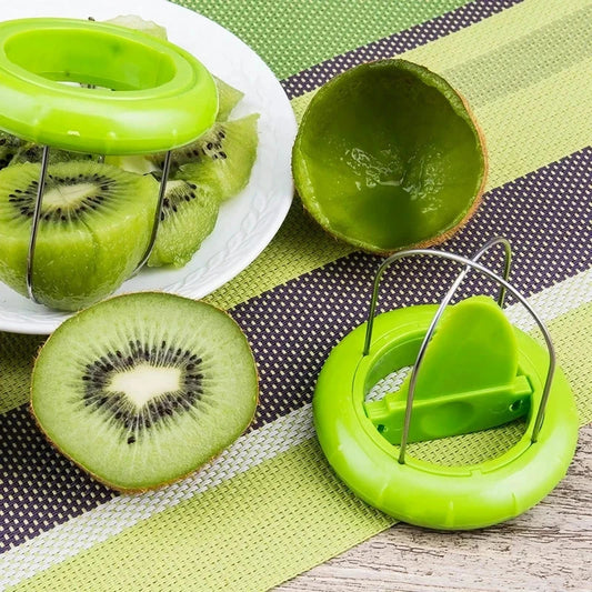 A premium kiwi slicer made with high-quality materials, featuring vibrant color options and a compact, ergonomic design for easy fruit preparation.