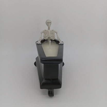 Bubble Bath Skeleton Halloween Ornament Crafted with Premium Resin Wax for Festive New Zealand Decor