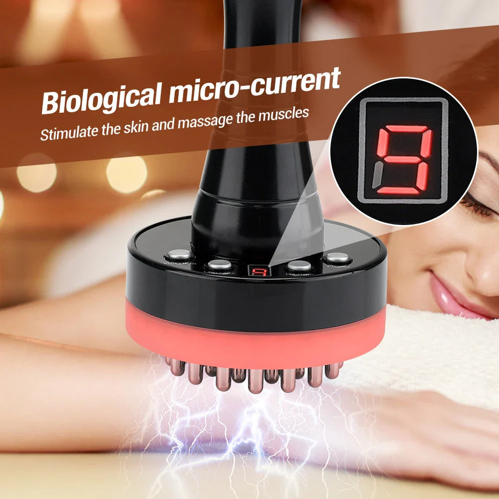 Intelligent Electric Meridian Brush with EMS micro-current, vibration massage, and red light therapy for comprehensive body rejuvenation