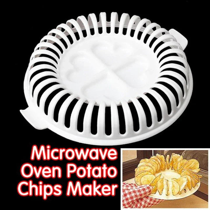 Eco-Friendly Microwave Baked Potato Maker for making healthier, homemade potato chips and veggie snacks