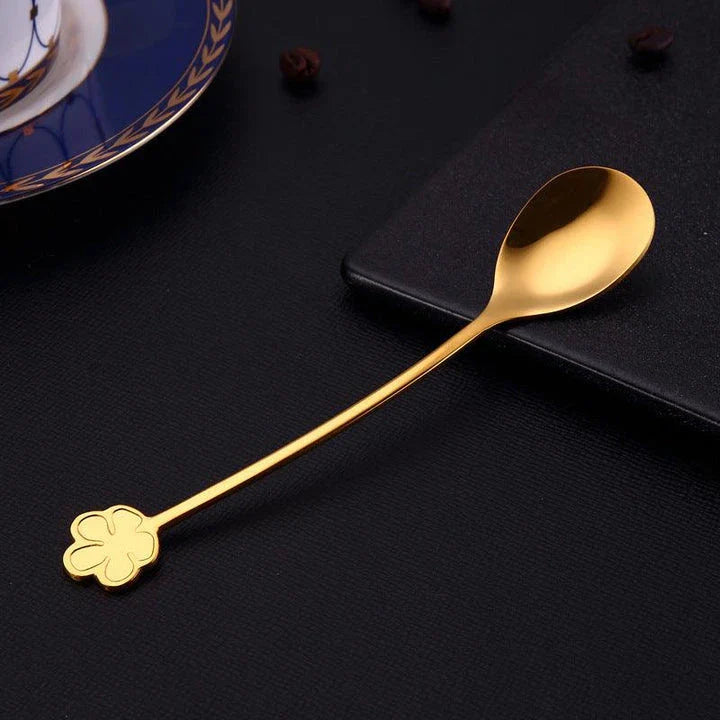 Stylish stainless steel dessert spoons with a mirror-polished finish, suitable for Kiwi cafes and homes