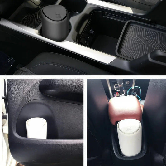 Compact Silicone Car Rubbish Bin - A sleek and stylish auto organiser for a tidy Kiwi car interior