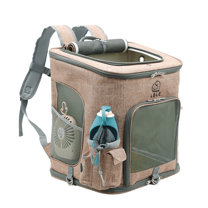 Melange Backpack Pet Carrier - A stylish and practical carrier for your Kiwi cat, featuring a vibrant design and durable nylon construction.