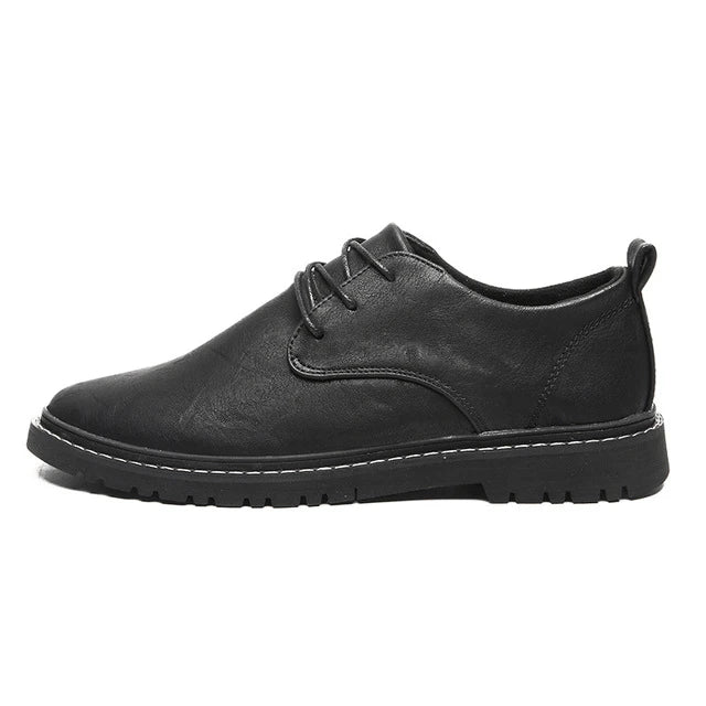Stylish and comfortable men's low-top lace-up shoes with artificial PU upper and rubber sole, available in classic Kiwi-friendly colours