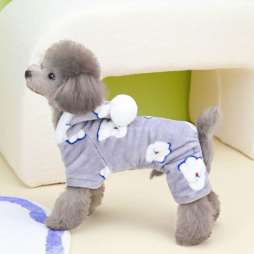 Puppy Puffa Jacket in pink, blue, and grey colours, designed to keep Kiwi dogs warm and stylish during winter