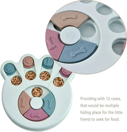 Engaging pet treat dispenser toy in various colours, designed to mentally stimulate and promote healthy eating for dogs and cats.