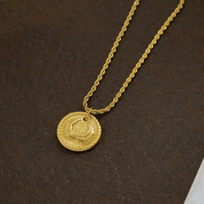 A minimalist, layered titanium steel necklace with an adjustable chain length and a 2 cm pendant, perfect for elevating your everyday style.