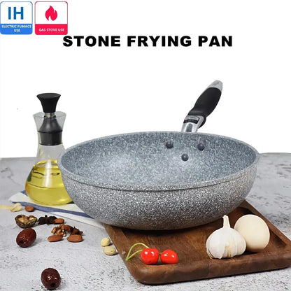 Eco-Friendly Non-Stick Stone Frying Pan Set for Gas and Induction Cooktops - Durable, Non-Toxic, and Easy to Clean