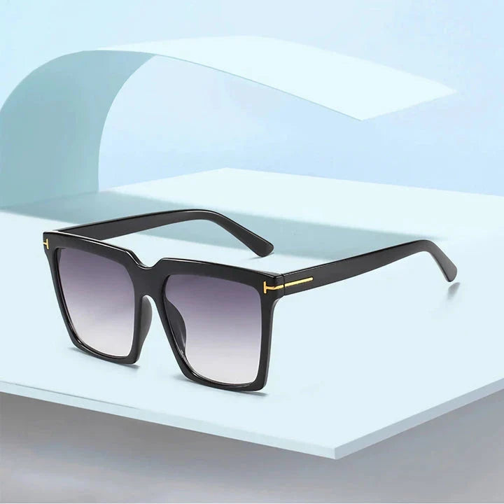 Stylish oversized square sunglasses with gradient lenses, designed for fashion-forward Kiwi women to protect their eyes from harmful UV rays.