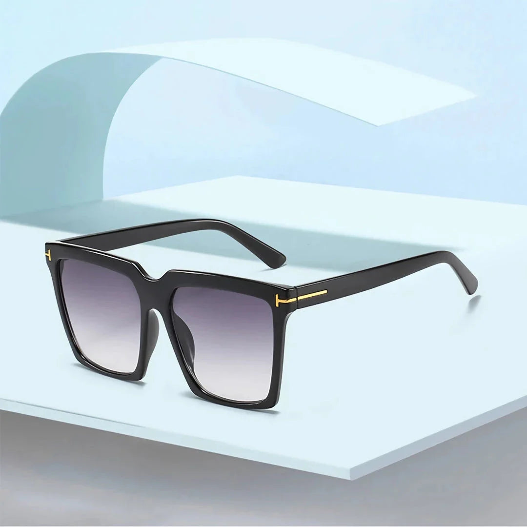 Stylish oversized square sunglasses with gradient lenses, designed for fashion-forward Kiwi women to protect their eyes from harmful UV rays.
