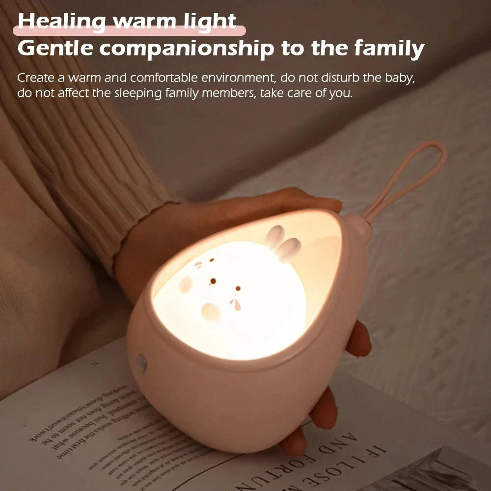 Cute animal-themed LED night light with motion sensor for Kiwi kids' bedrooms and nurseries