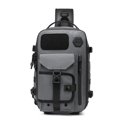 A rugged, waterproof crossbody bag with an adjustable, telescopic design for active Kiwi men