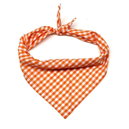 Stylish plaid bandana made of premium New Zealand cotton for pets, available in small and medium sizes