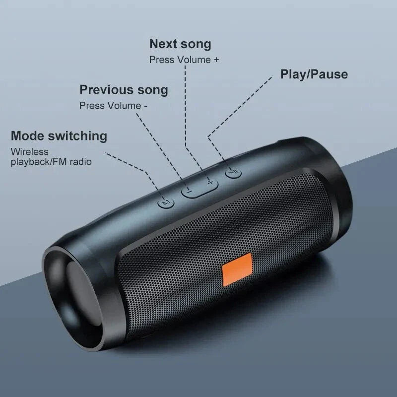 Ultimate Portable Bluetooth Speaker with Dual Stereo Speakers, Subwoofer, and Seamless Bluetooth Connectivity