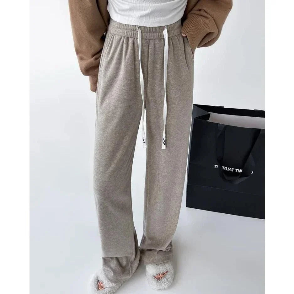 Stylish high-waist drawstring wide leg pants in a variety of colours, perfect for Kiwi women's fashion