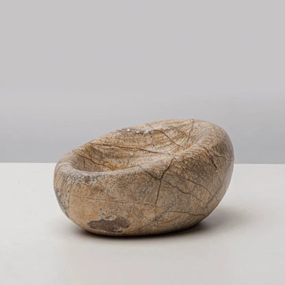 Elegant natural marble bowl with unique rainforest-inspired patterns, versatile for serving, displaying, and decorating Kiwi homes