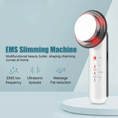 3-in-1 Ultrasonic Body Sculptor and Facial Lifter with Ultrasonic, EMS, and Infrared functions for body shaping and skin rejuvenation