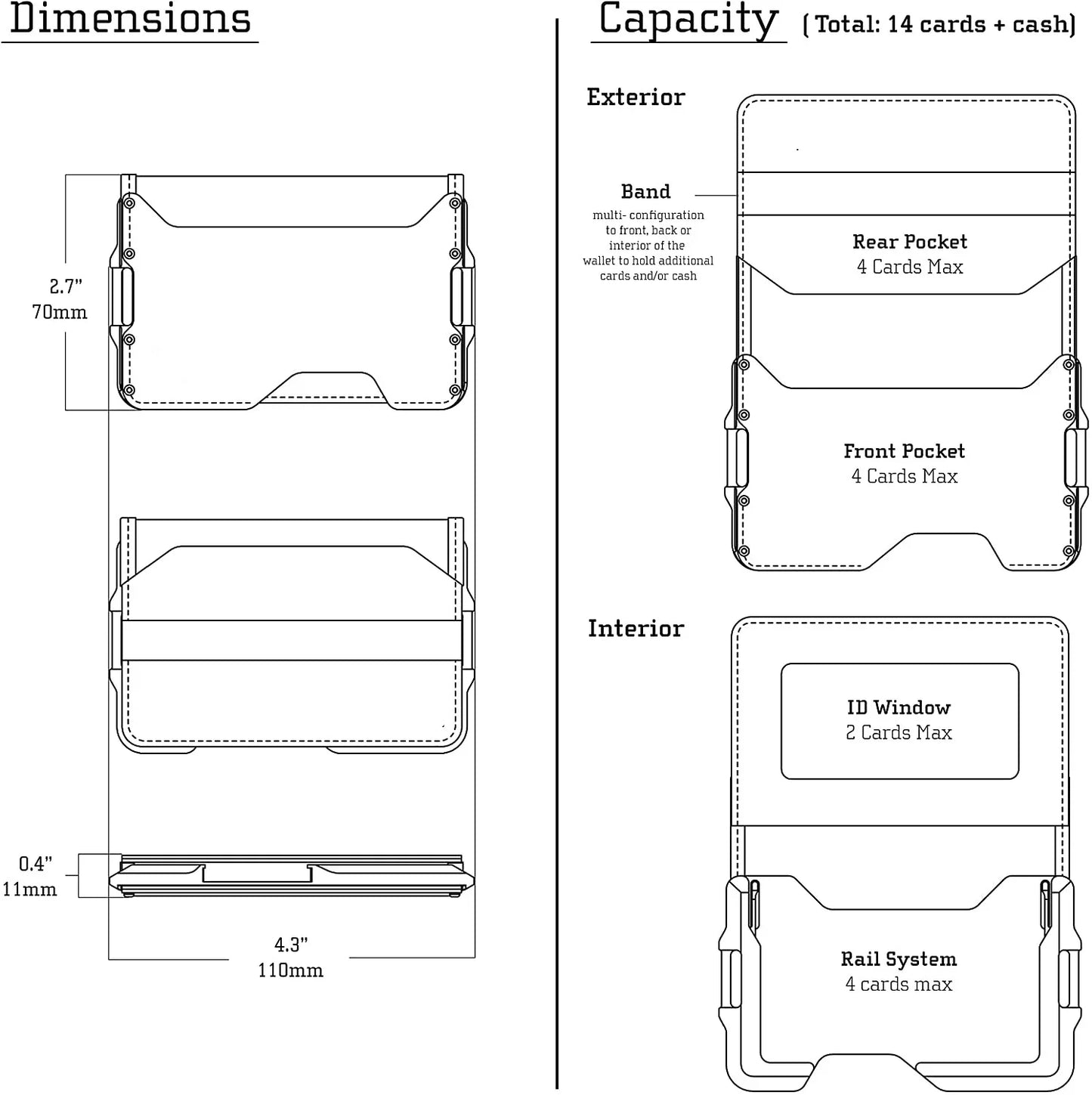 Premium aluminum alloy outdoor wallet with RFID-blocking technology, perfect for adventurous Kiwis