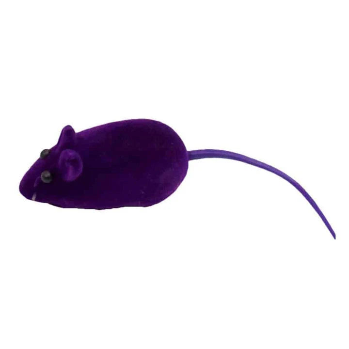 Vibrant, colourful silicone mouse-shaped cat toy with a playful design to engage and entertain feline friends