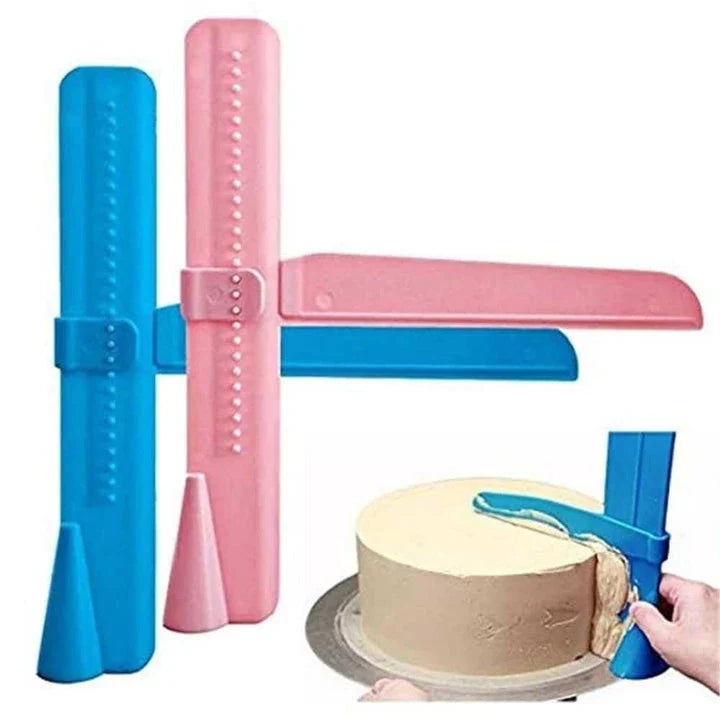 Trendha Adjustable Cake Scraper made from food-grade plastic for smooth, even cake frosting and dessert decoration