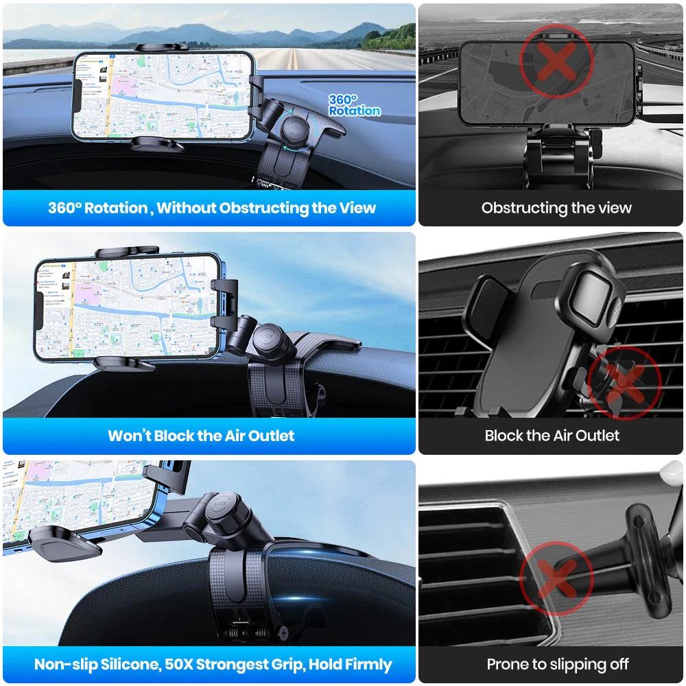 Secure and Hands-Free Dashboard Car Phone Mount for Safe Driving in New Zealand