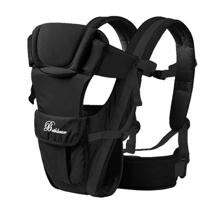 Versatile baby carrier backpack with four carrying positions for hands-free parenting