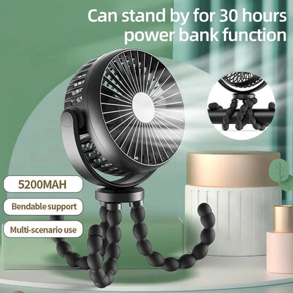 Compact Octopus Mini Fan - Powerful, Versatile, and Portable Cooling Companion