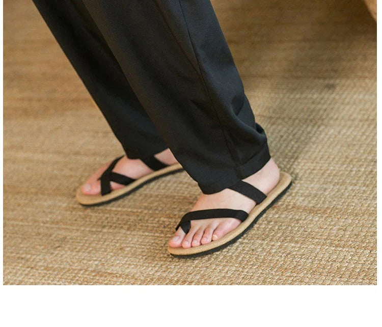 Stylish New Zealand men's casual pants made of innovative ice silk fabric with a tailored harem-inspired design