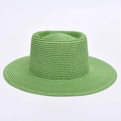 Elegant ladies' summer beach sun hat with wide brim, designed for sun protection and style in New Zealand