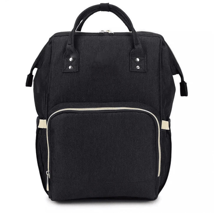 Stylish and practical mummy bag with reinforced handles, durable buckles, and separate bottling area for Kiwi mums