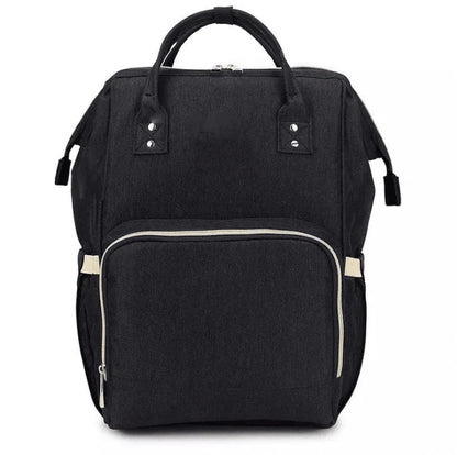 Stylish and practical mummy bag with reinforced handles, durable buckles, and separate bottling area for Kiwi mums