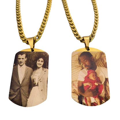Stainless Steel Portrait Necklace with Adjustable Chain Lengths for Versatile Kiwi Style