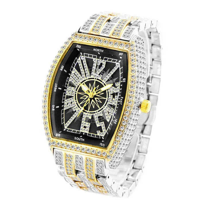 Stylish Kiwi Digital Watch with full diamond barrel design, waterproof up to 30 metres, and sleek, modern aesthetic